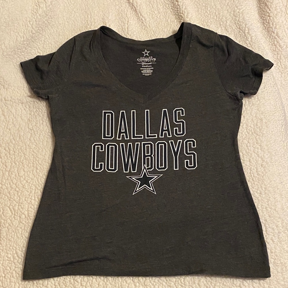 Dallas Cowboys V-Neck Shirt- Dark Gray